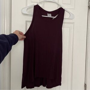 Ribbed Athleta racer back tank burgundy